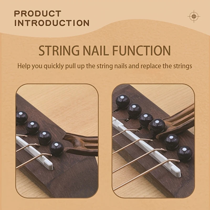 Basic 2-in-1 Premium Gitarren-Kapodaster aus Zinklegierung mit Plektrumhalter & Brückenpin-Zieher - Musik-Ebert Gmbh