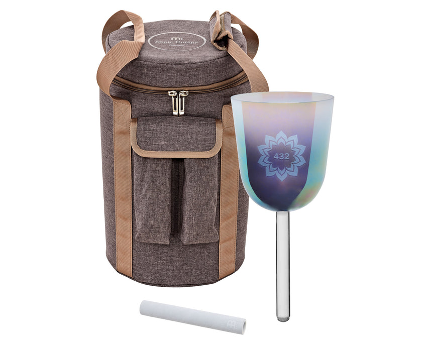 MEINL Sonic Energy 5,5" Essence Crystal Singing Bowl, 432 Hz, Schieferblau, Lotus ECSB432LF