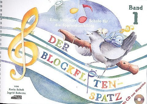 Mollenhauer Holz-Kunststoffsopranblockflöte "Fipple" barocke Griffweise + Der Blockflötenspatz Band 1 (+CD) - Musik-Ebert Gmbh