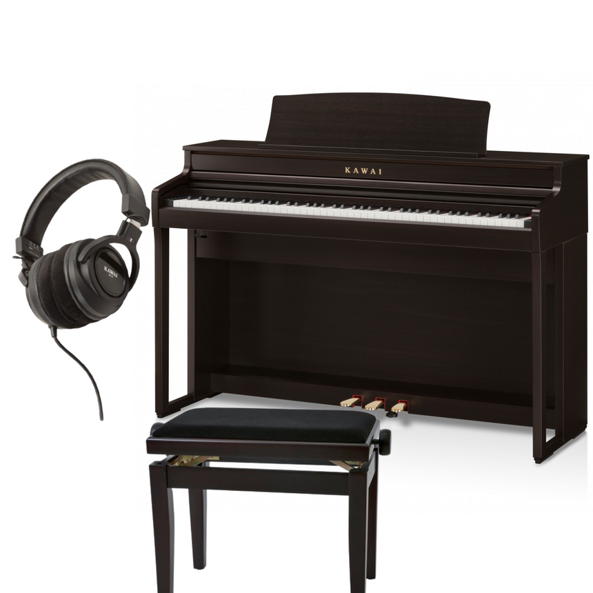 Kawai CA-401 Rosenholz Bundle mit Bank und Kopfhörer - Musik-Ebert Gmbh
