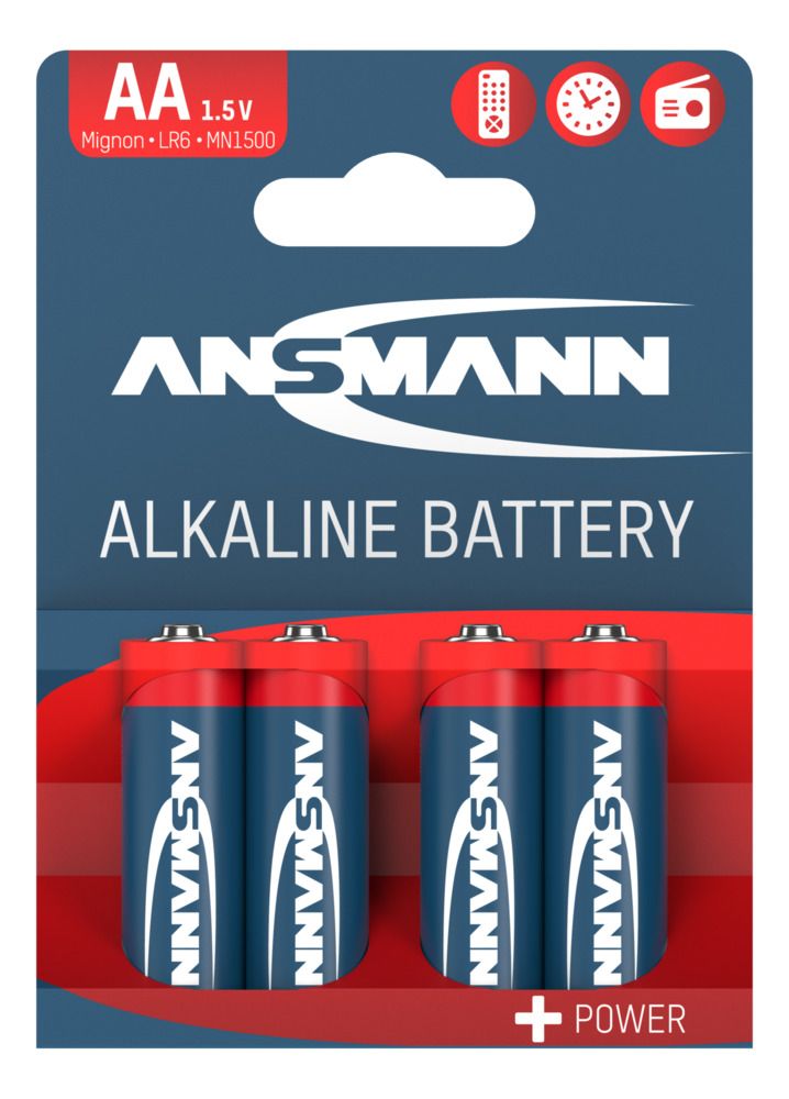 Ansmann Alkaline Batterie Mignon AA / LR6 4er Papierblister
