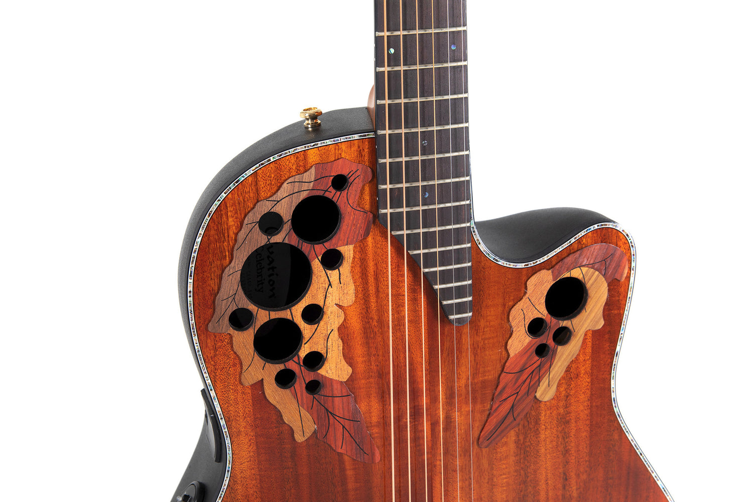 Ovation E-Akustikgitarre Celebrity Elite Plus Mid Cutaway CE44P-FKOA-G - Musik-Ebert Gmbh
