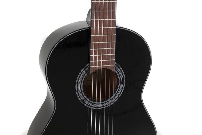 GEWA Student Konzertgitarre 3/4 schwarz – Halsansatz