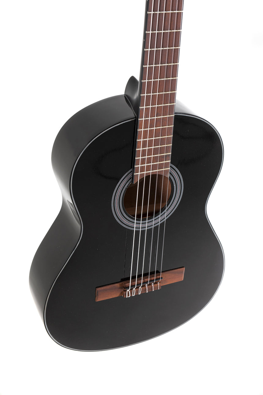 GEWA Student Konzertgitarre 3/4 schwarz – Griffbrett