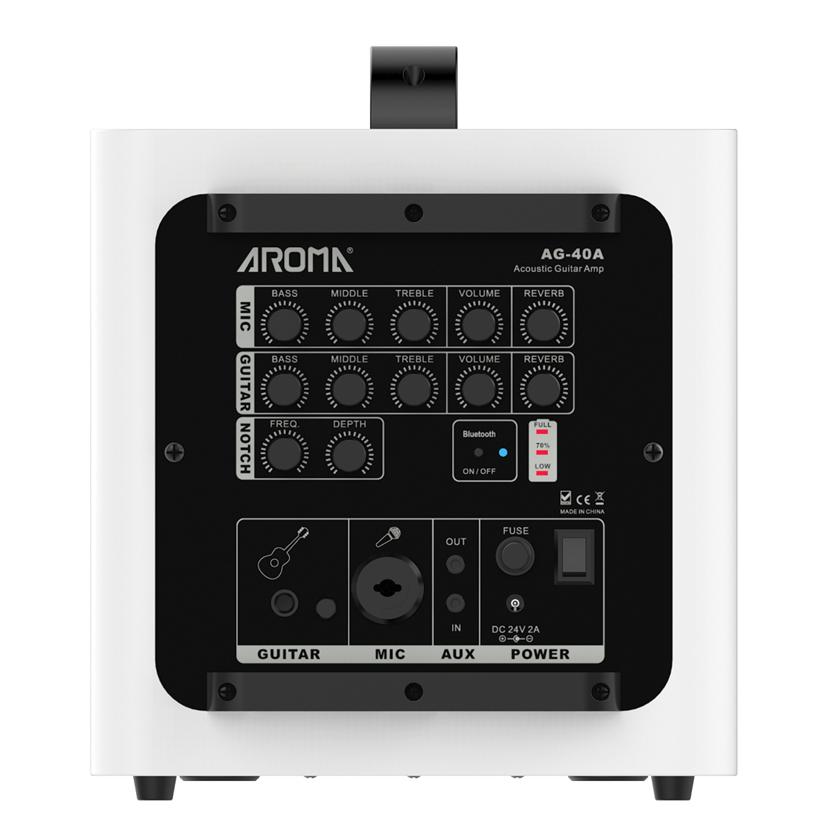 Aroma A40 mobiler Akustikverstärker, weiß - Musik-Ebert Gmbh