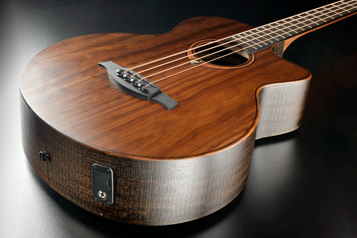 LÂG - GLA SAUVAGE-BCE Acoustic-Electric Bass Jumbo Cutaway w/ Gig Bag - Musik-Ebert Gmbh