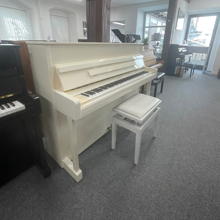 BECHSTEIN - Zimmermann Klavier Z.2 weiß poliert Occasion Bj. 2006 sehr guter Zustand + Klavierbank (gebraucht) - Musik-Ebert Gmbh