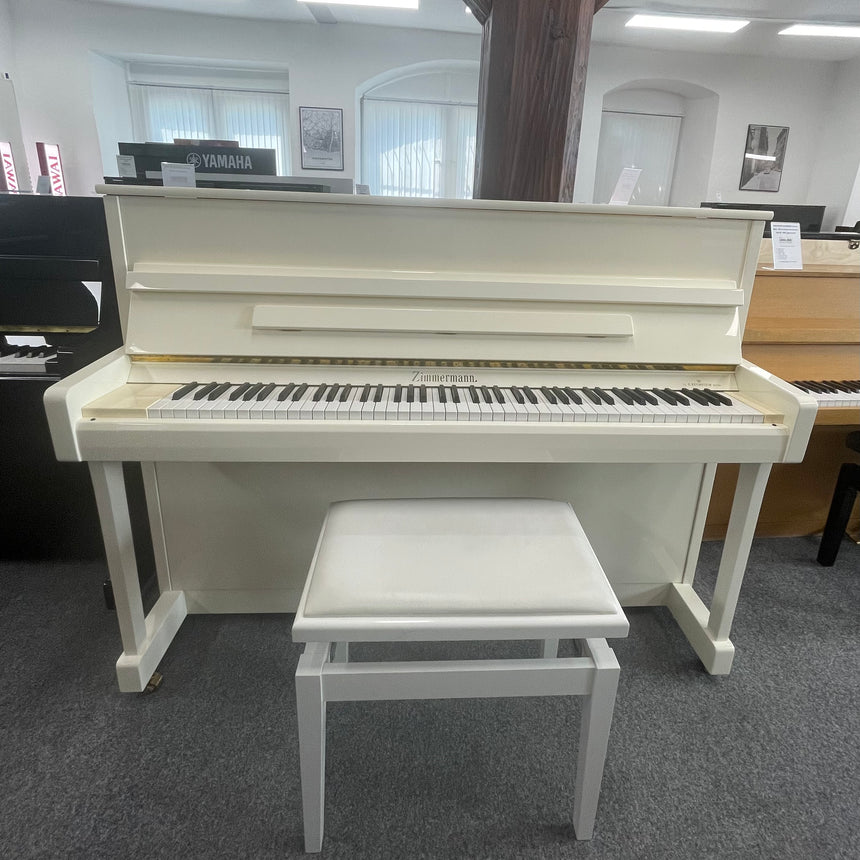 BECHSTEIN - Zimmermann Klavier Z.2 weiß poliert Occasion Bj. 2006 sehr guter Zustand + Klavierbank (gebraucht) - Musik-Ebert Gmbh