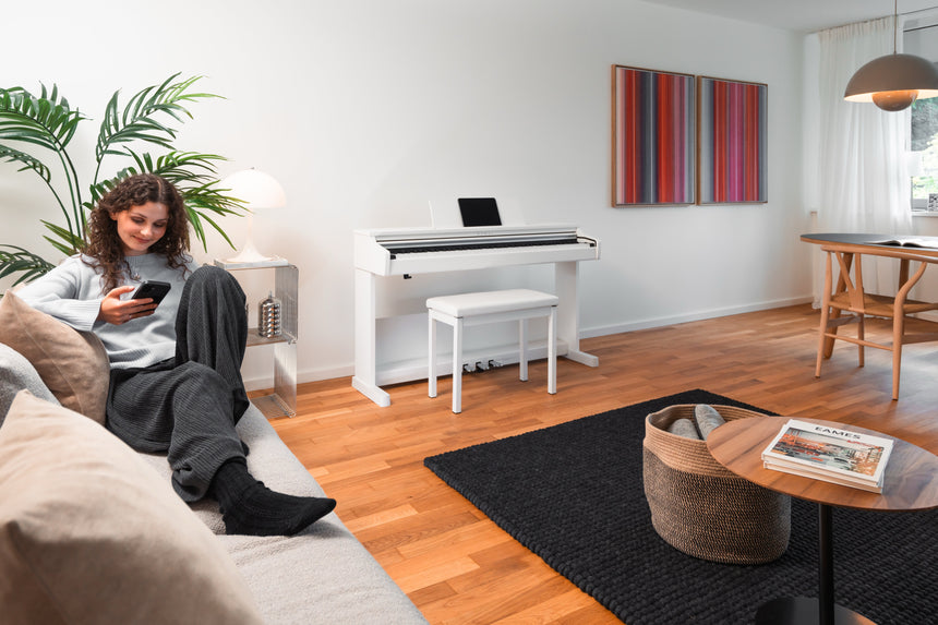 Kawai CX102 Digitalpiano – Authentischer Anschlag, SK-EX Flügelklang, Bluetooth MIDI - Musik-Ebert Gmbh