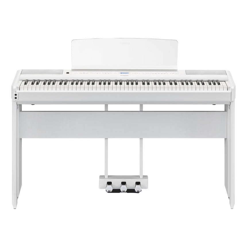 Yamaha P-525 Weiß Bundle mit Ständer, Pedalen und Kopfhörer - Musik-Ebert Gmbh