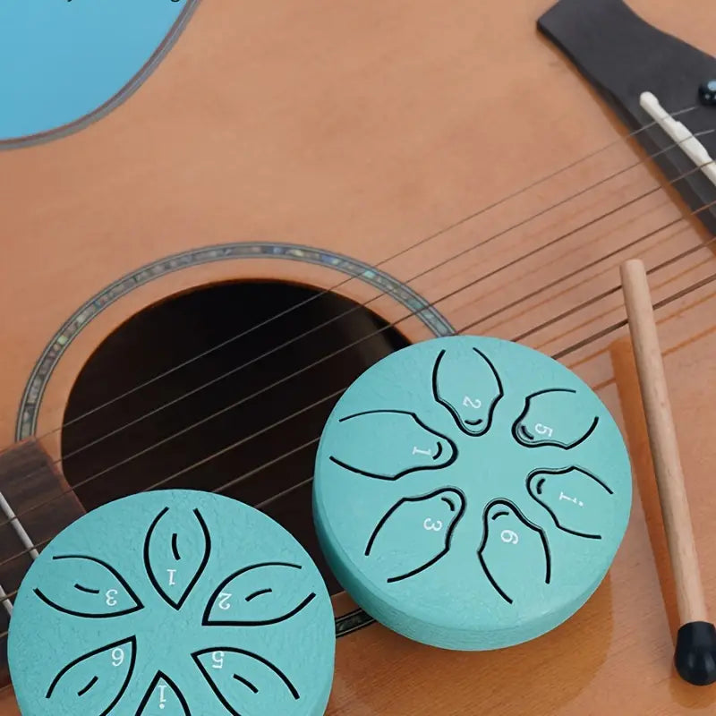 Basic Mini Steel Tongue Drum – 3″ Trommel mit 6 Tönen für Meditation & Klangreisen - Musik-Ebert Gmbh