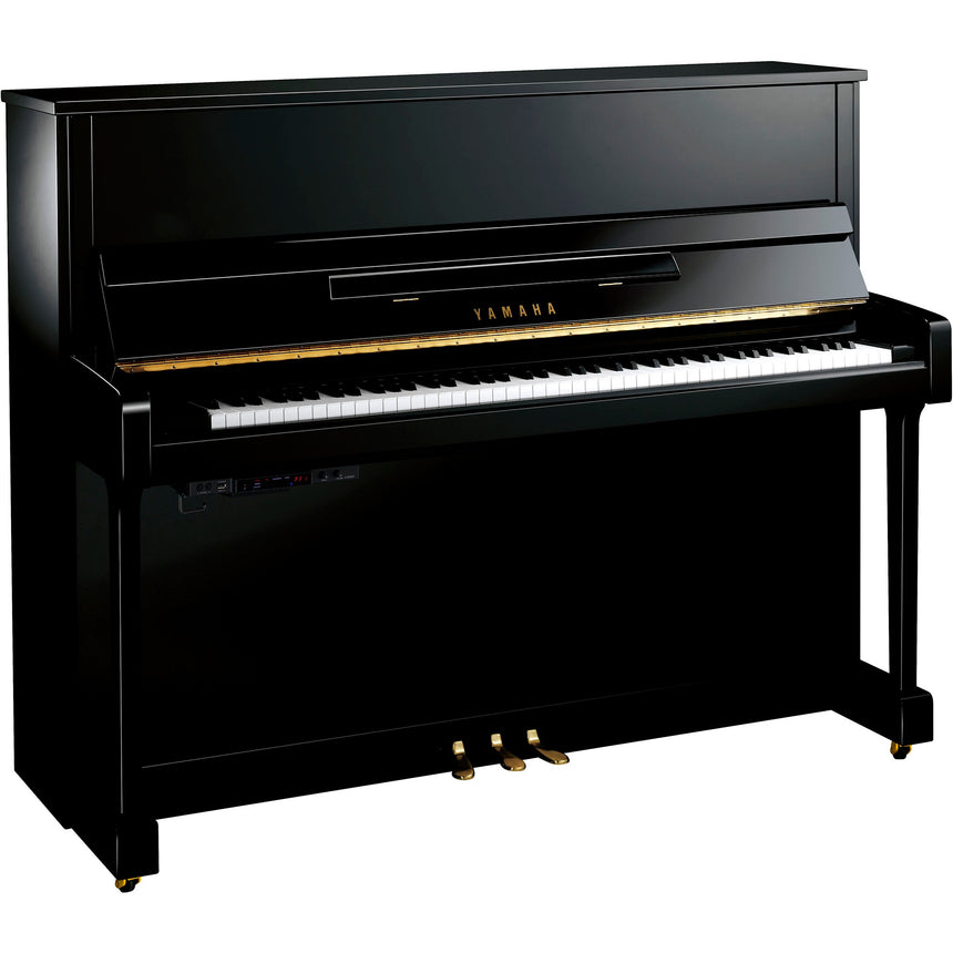 Yamaha b3 TC3, schwarz poliert – Dreiviertelansicht mit TC3-Bedieneinheit.