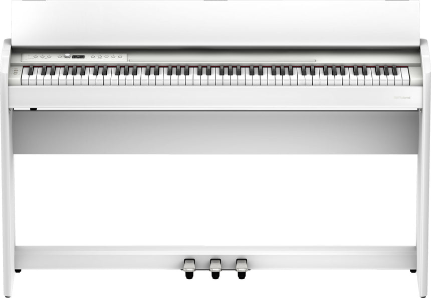 Roland F-701 digital piano in matte white – front view