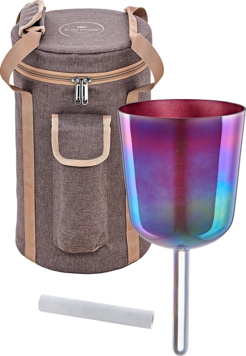 Meinl ESOLCSB417 Essence-Solfeggio-Klangschale in Kupferbraun – mit Tasche und Schlägel