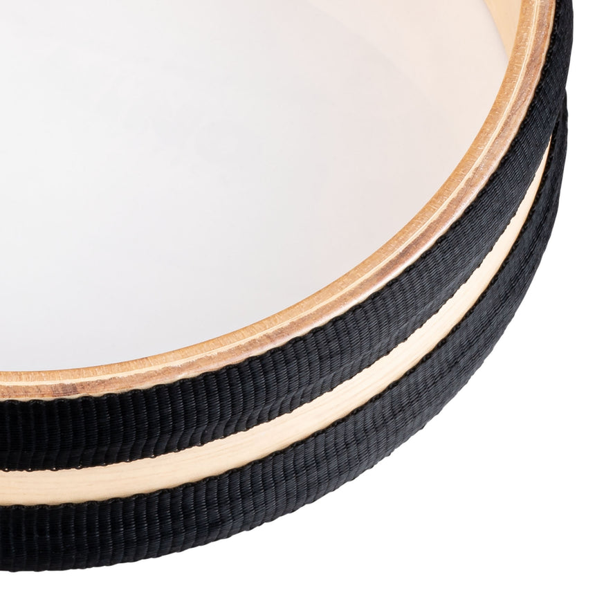 NINO Percussion NINO44 Sea Drum, 8 Zoll, Naturholz – Detail der geriffelten Rahmenkante