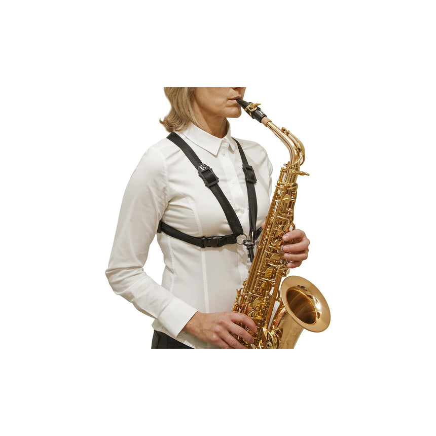 BG S41SH Saxophongurt Lady, Schwarz, Lady – Beim Saxophonspielen getragen