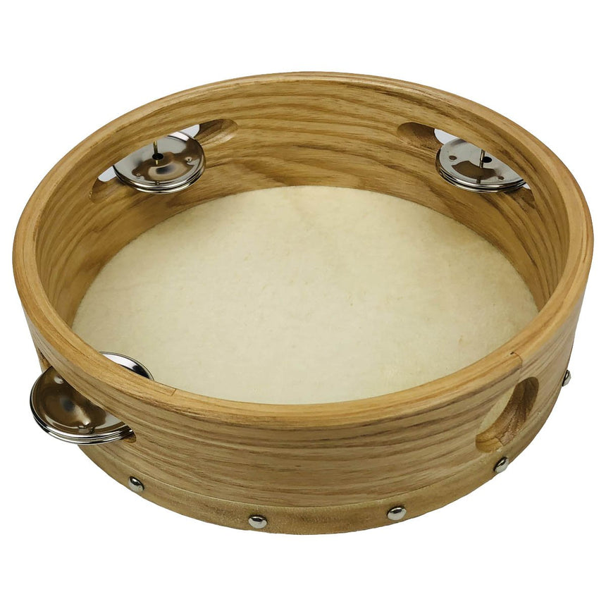 Tambourin Migma 879/004 de 20 cm, peau naturelle et cadre en bois vus du dessous