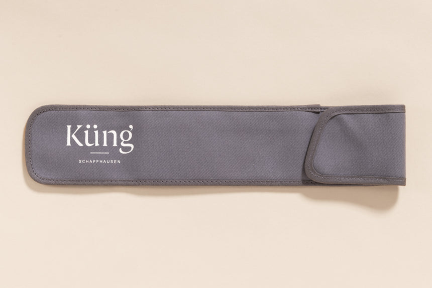 Küng 9301 grey cotton bag for soprano recorder, overall view