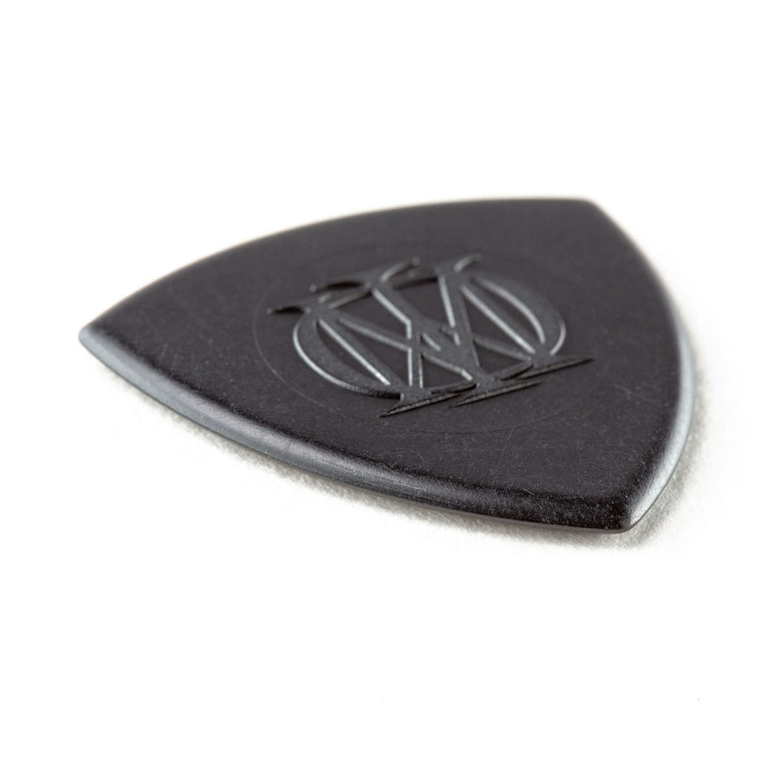 Dunlop 545PJP140 John Petrucci Trinity 1,40 mm – flache Seitenansicht eines schwarzen Plektrums aus dem Sechserpack