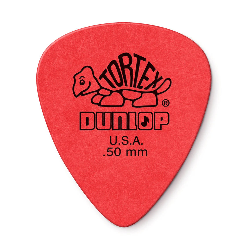 Dunlop Tortex Standard 0.50 mm single pick, front view