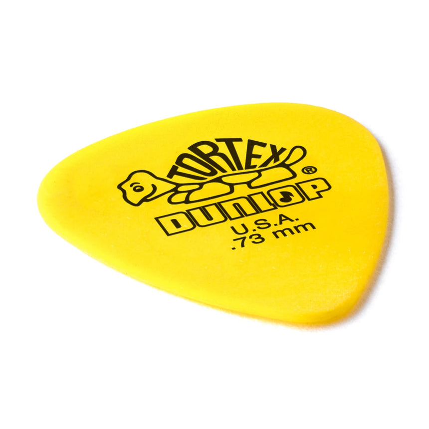 Médiator Dunlop Tortex Standard 0.73 mm, vue oblique