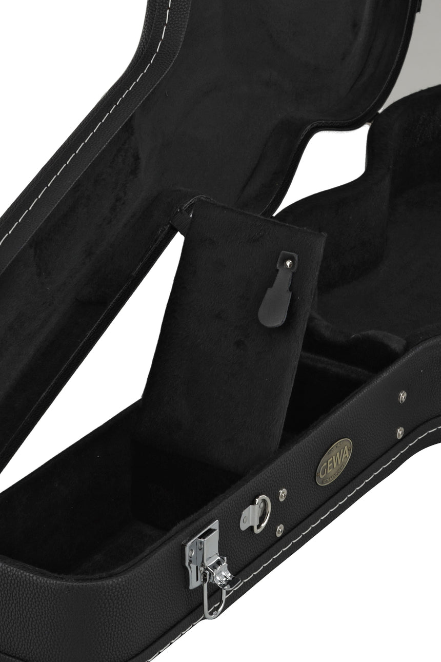 GEWA Arched Top Economy classical guitar case 523.270, black – interior compartment detail