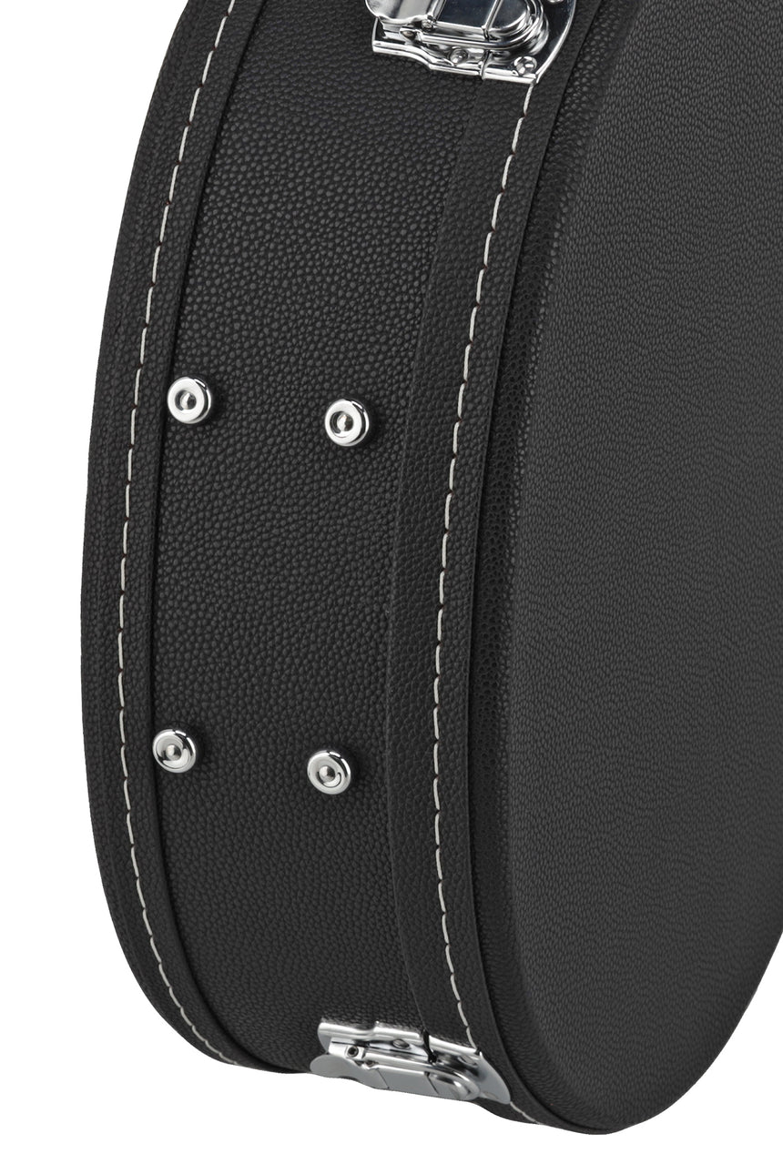 GEWA Flat Top Economy Jumbo-Gitarrenkoffer 523.114, schwarz – Detail der Außenkante und Beschläge