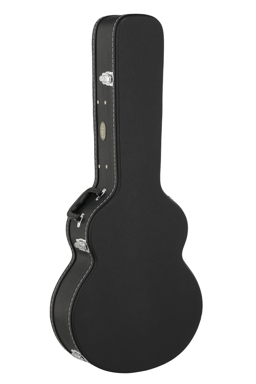 GEWA Flat Top Economy Jumbo-Gitarrenkoffer 523.114, schwarz – Geschlossen, Hochkantansicht