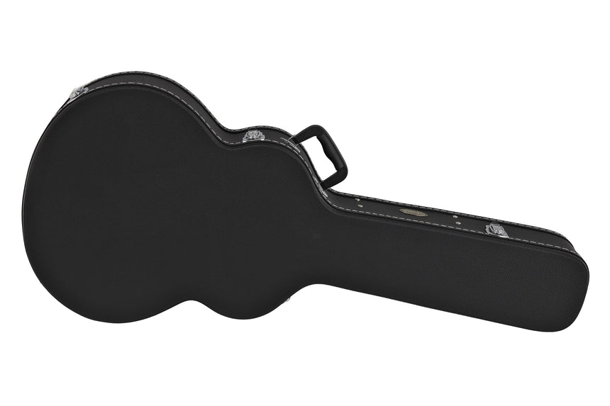 GEWA Flat Top Economy Jumbo-Gitarrenkoffer 523.114, schwarz – Schrägansicht von der Gegenseite