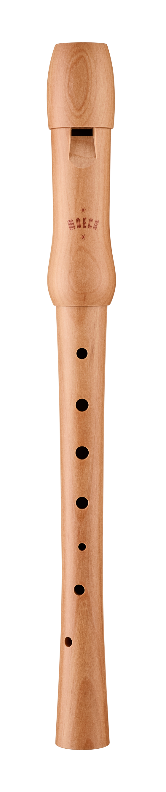 Flûte à bec soprano scolaire Moeck 1252 en poirier naturel – vue complète de face