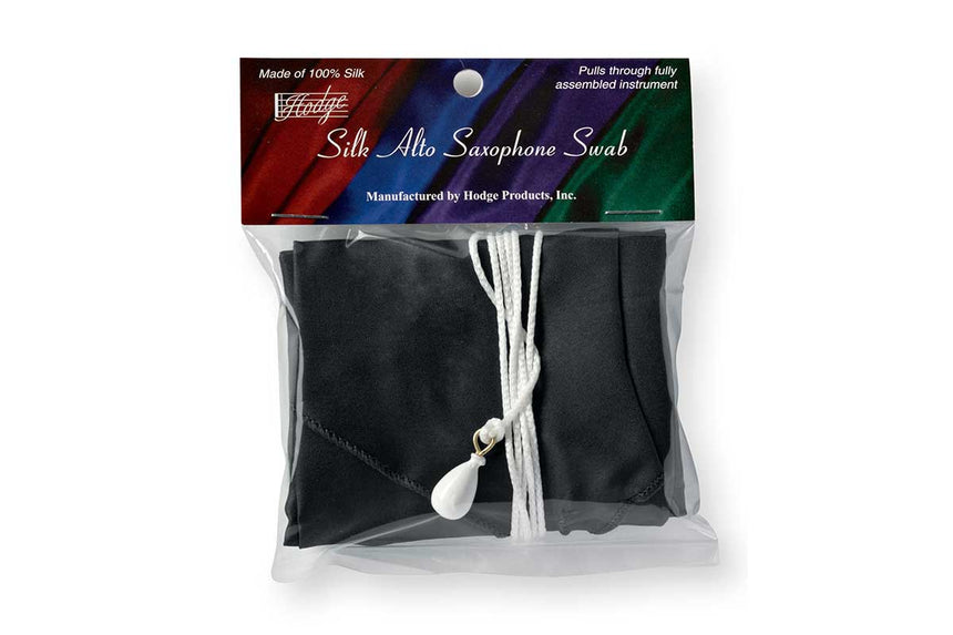 Hodge silk alto saxophone swab, black – alto saxophone packaging