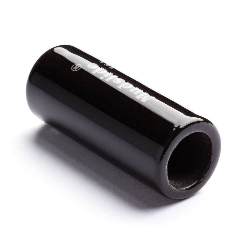 Dunlop Mudslide 263 Porzellan-Slide, Medium, schwarz – Schrägansicht der Öffnung