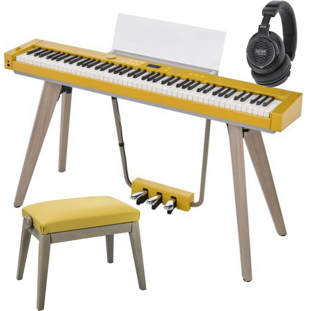Casio Digitalpiano PX-S7000 Harmonious Mustard Bundle mit Bank und Kopfhörer - Musik-Ebert Gmbh