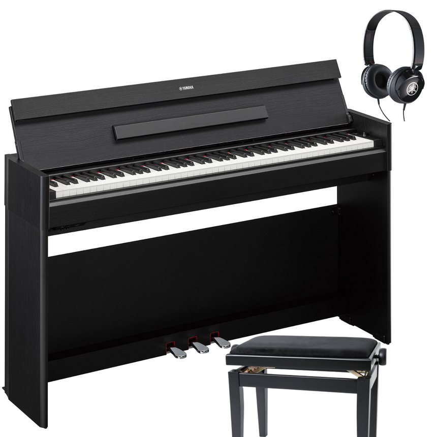 Yamaha S55 Arius Schwarz Matt Bundle mit Bank und Kopfhörer - Musik-Ebert Gmbh