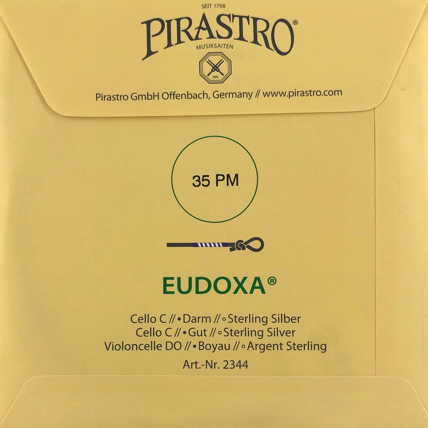 Pirastro Eudoxa Cello Einzelsaite C mit Knoten 35PM 4/4 - Musik-Ebert Gmbh