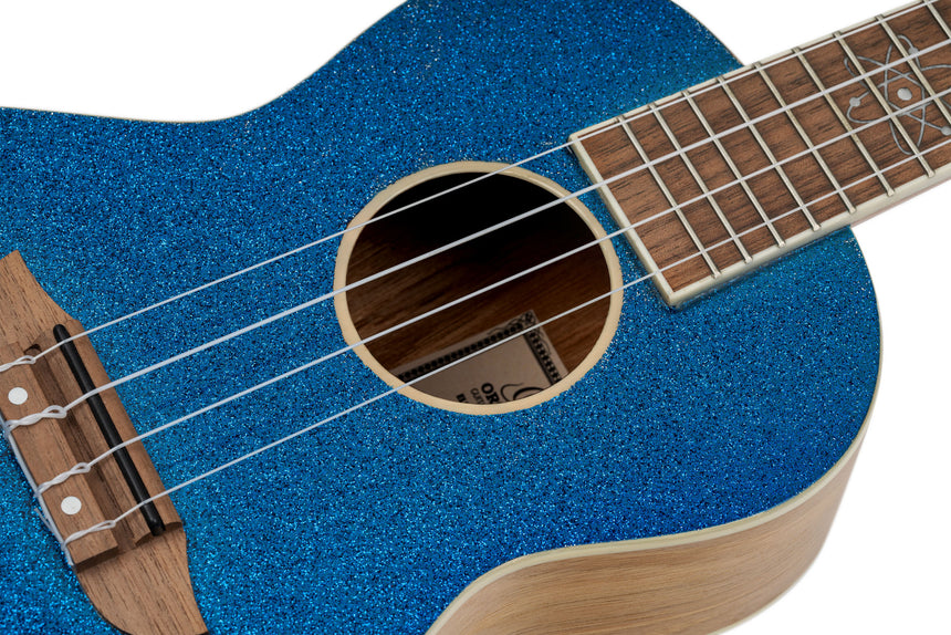 ORTEGA Element Series Konzert Ukulele 4 String - Metallic Blue + Bag - Musik-Ebert Gmbh