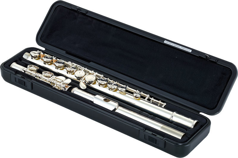 Yamaha YFL-362 flûte traversière (442 Hz) – tête en argent massif, clés ouvertes, sol décalé, clés pointées, étui inclus