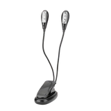 Ebert Basic Doppelarm-Klemmleuchte mit 4 Helligkeitsstufen - USB- und AAA-Batteriebetrieben - Musik-Ebert Gmbh