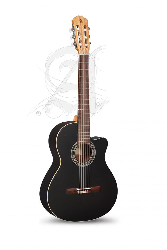 Alhambra Z-Nature CW EZ Black Satin Konzertgitarre mit Tonabnehmer 4/4 mit Tasche - Musik-Ebert Gmbh