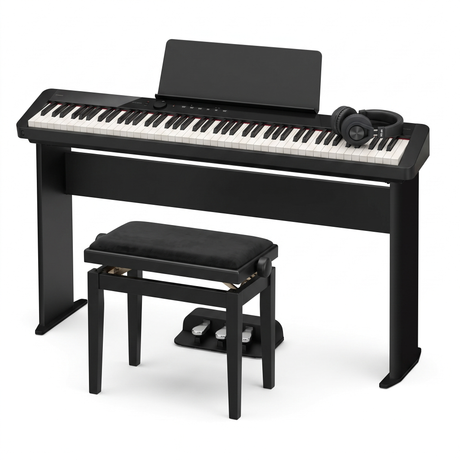 Casio PX-S1100 Schwarz Deluxe Bundle mit Ständer, Pedalen, Bank und Kopfhörer – bundle-hero