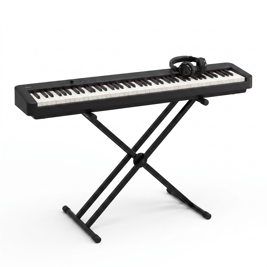 Casio CDP-S110 Schwarz Bundle mit Ständer und Kopfhörer – bundle-hero