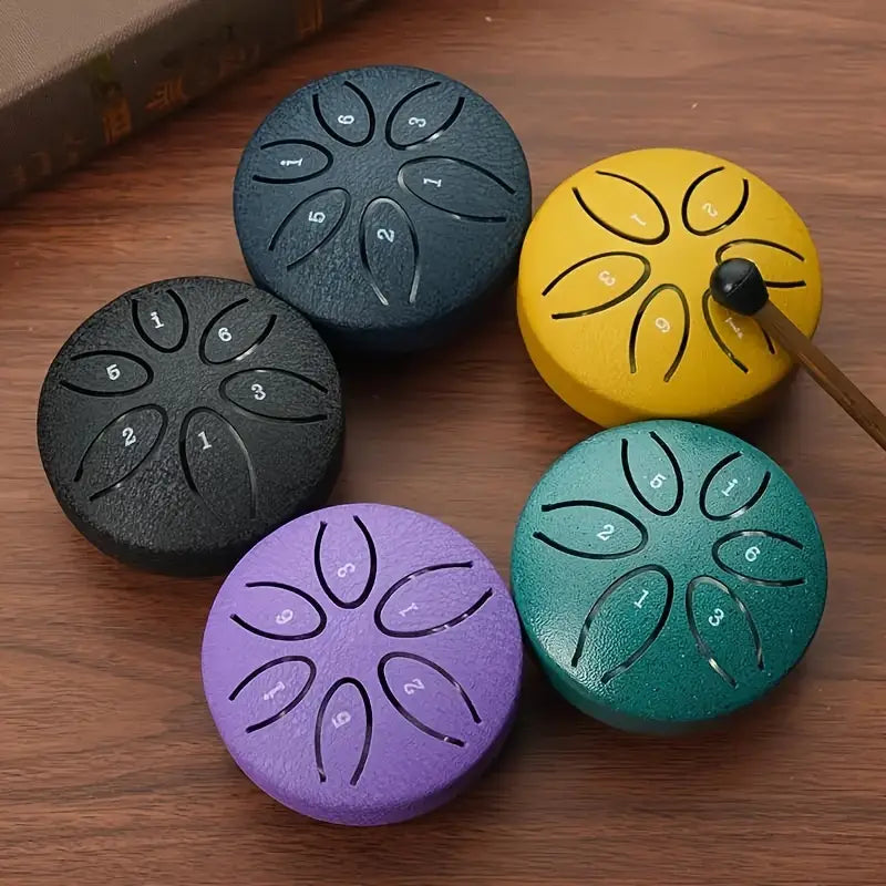 Basic Mini Steel Tongue Drum – 3″ Trommel mit 6 Tönen für Meditation & Klangreisen