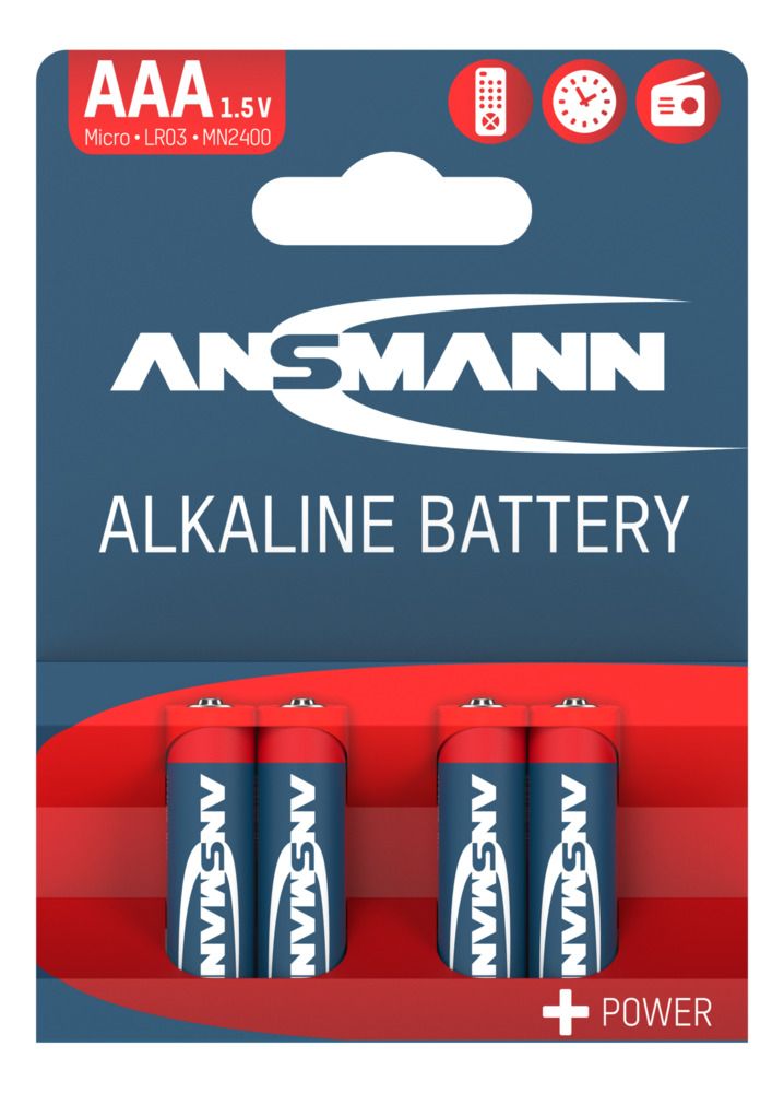 Ansmann Alkaline Batterie Micro AAA / LR03 4er Papierblister