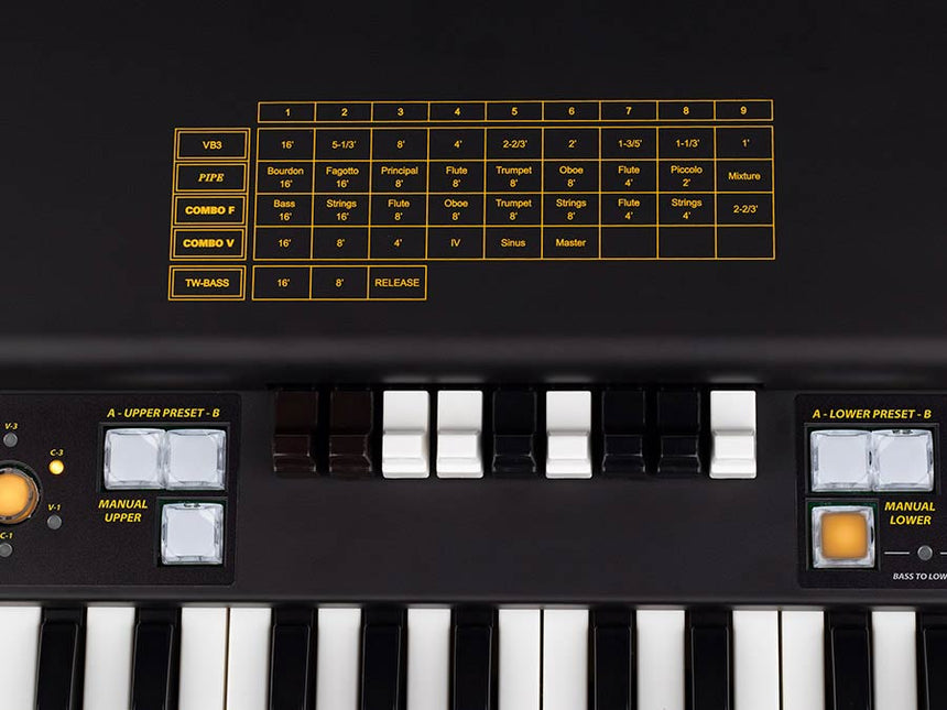 Crumar Mojo 61 MK2  -61 Tasten Waterfall-Tastatur, virtuelle Tonewheel-Orgeln mit VB3-II, 9 Zugriegel - Musik-Ebert Gmbh