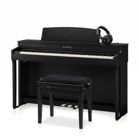 Kawai CN 301 Schwarz Matt Bundle mit Bank und Kopfhörer – bundle-hero