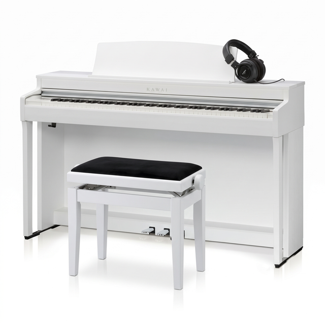 Kawai CN 301 Weiß Matt Bundle mit Bank und Kopfhörer – bundle-hero