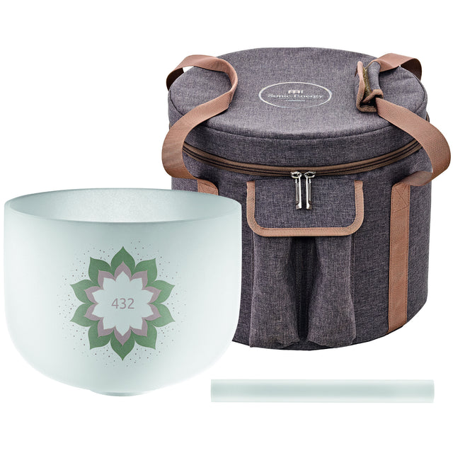 MEINL Sonic Energy 9" Crystal Singing Bowl, 432 Hz, Lotus Blume CSB432LF - Musik-Ebert Gmbh