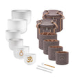 MEINL Sonic Energy 6-teiliges Om Crystal Singing Bowl Set CSBSETOM6 - Musik-Ebert Gmbh
