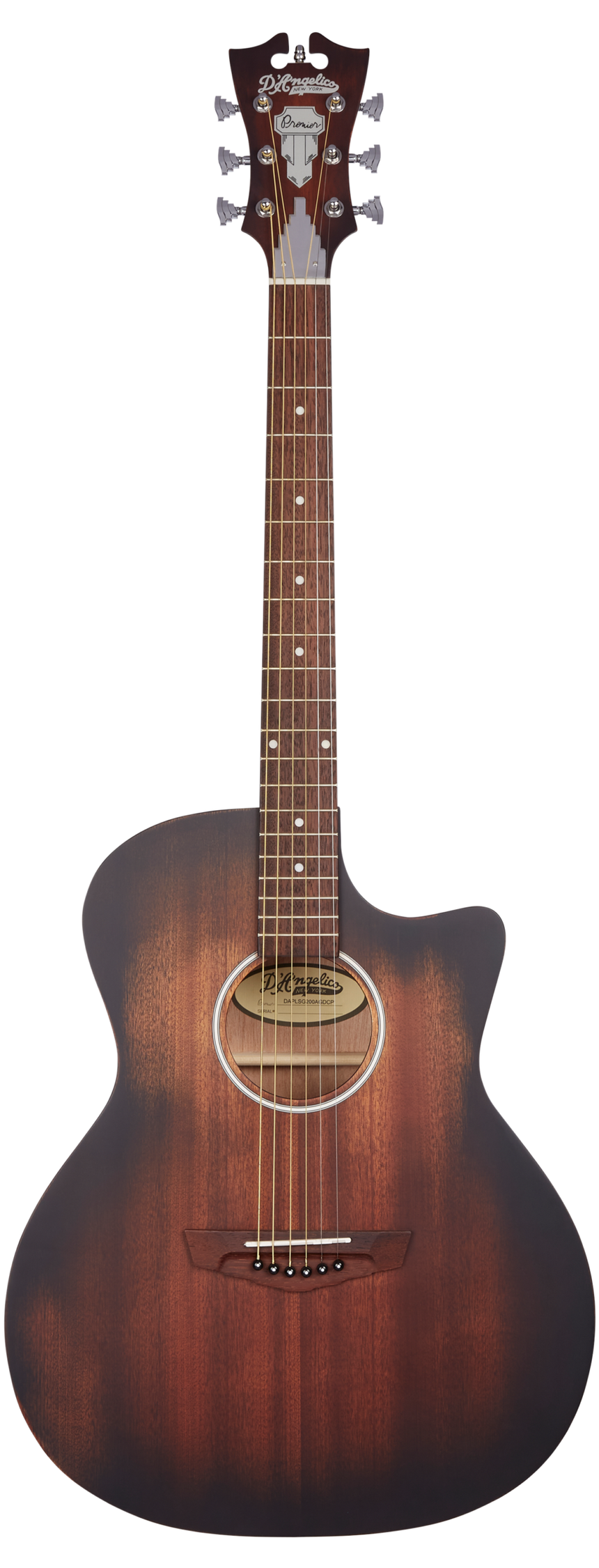D'ANGELICO Premier Gramercy LS Mahogany Satin Westerngitarre - Musik-Ebert Gmbh