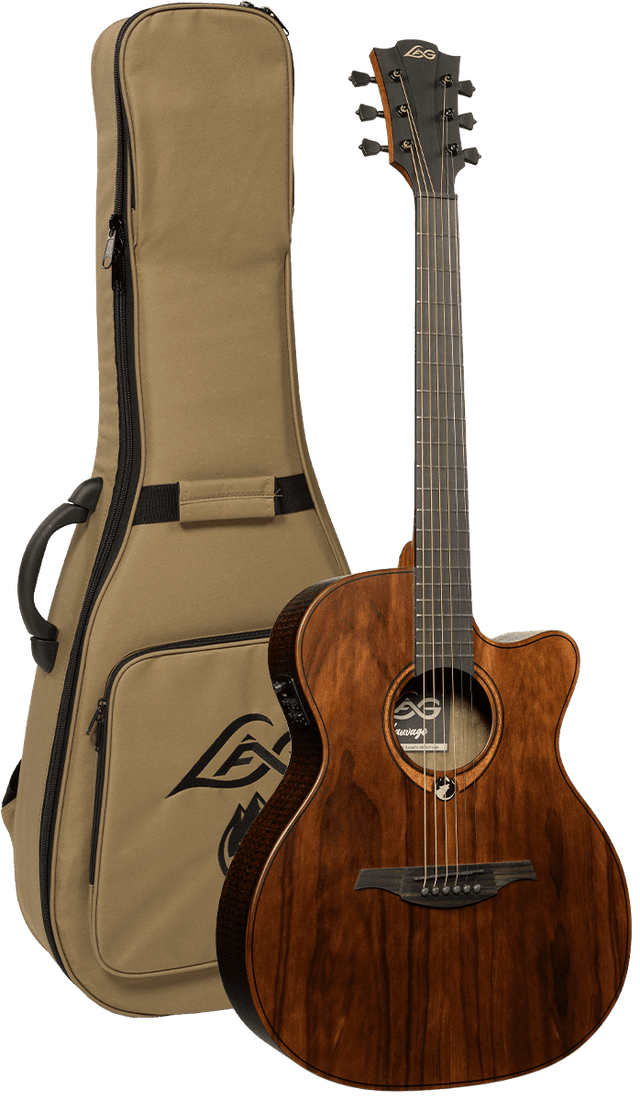 LAG Westerngitarre SAUVAGE-ACE mit Gitarrentasche - Musik-Ebert Gmbh